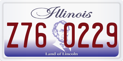 IL license plate Z760229