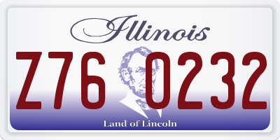 IL license plate Z760232