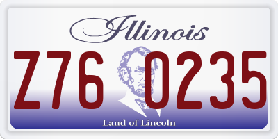 IL license plate Z760235