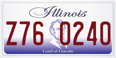 IL license plate Z760240