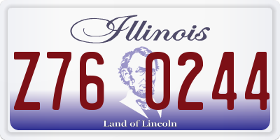 IL license plate Z760244