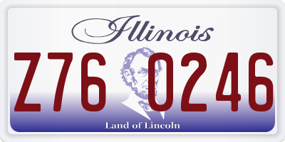 IL license plate Z760246