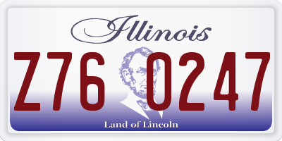 IL license plate Z760247