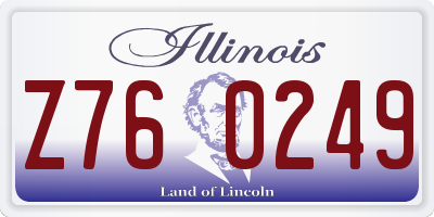 IL license plate Z760249