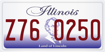 IL license plate Z760250