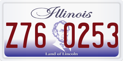 IL license plate Z760253