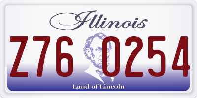 IL license plate Z760254