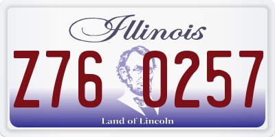 IL license plate Z760257