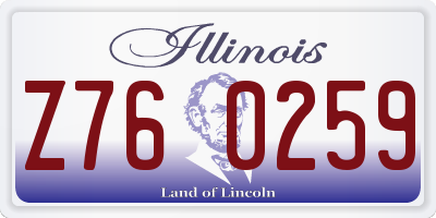 IL license plate Z760259