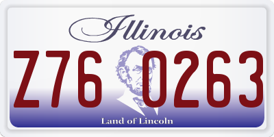 IL license plate Z760263