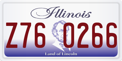 IL license plate Z760266