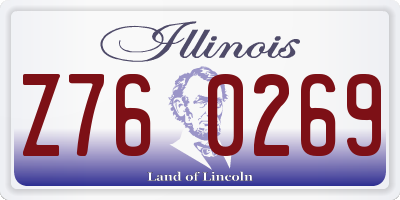 IL license plate Z760269