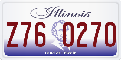 IL license plate Z760270