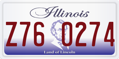 IL license plate Z760274