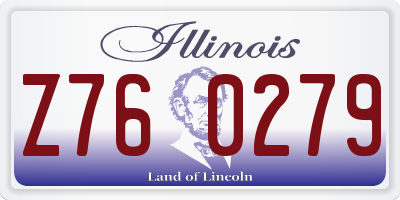 IL license plate Z760279