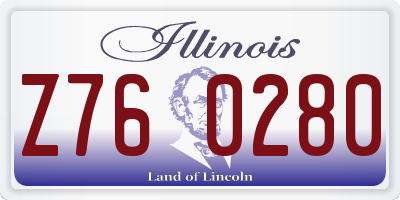 IL license plate Z760280
