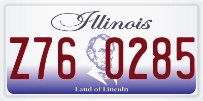 IL license plate Z760285
