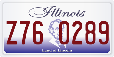 IL license plate Z760289