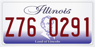 IL license plate Z760291
