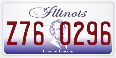 IL license plate Z760296