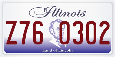 IL license plate Z760302