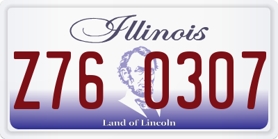 IL license plate Z760307