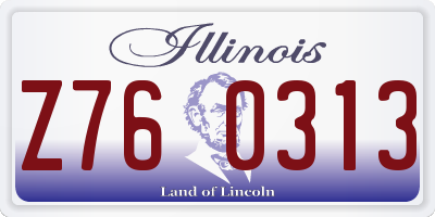 IL license plate Z760313