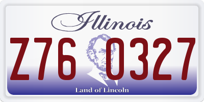 IL license plate Z760327