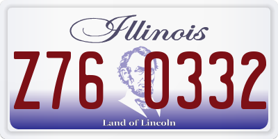 IL license plate Z760332