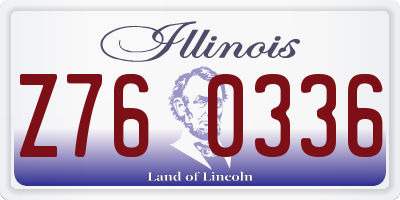 IL license plate Z760336