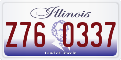 IL license plate Z760337