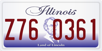 IL license plate Z760361
