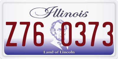 IL license plate Z760373