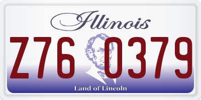 IL license plate Z760379