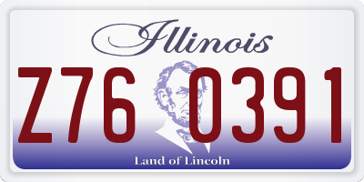 IL license plate Z760391