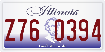 IL license plate Z760394