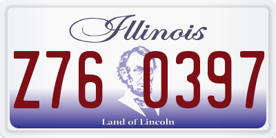 IL license plate Z760397