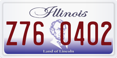 IL license plate Z760402