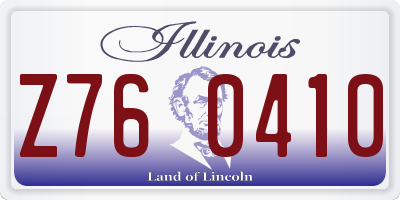 IL license plate Z760410