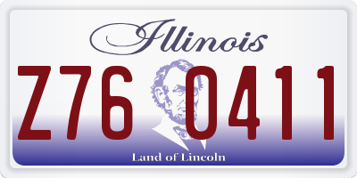 IL license plate Z760411