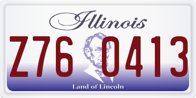 IL license plate Z760413