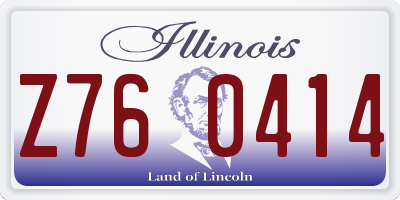 IL license plate Z760414