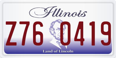 IL license plate Z760419