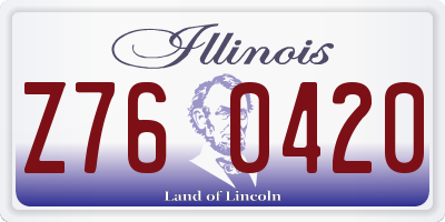 IL license plate Z760420