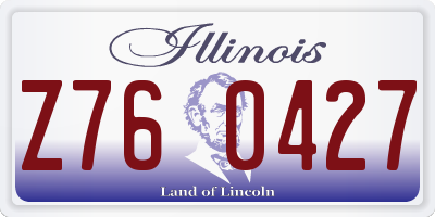 IL license plate Z760427