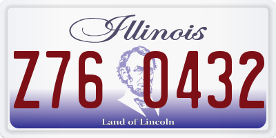 IL license plate Z760432