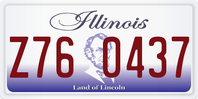 IL license plate Z760437