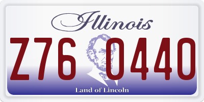 IL license plate Z760440