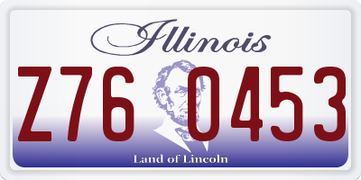 IL license plate Z760453