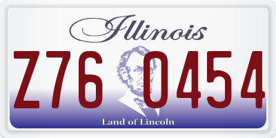 IL license plate Z760454